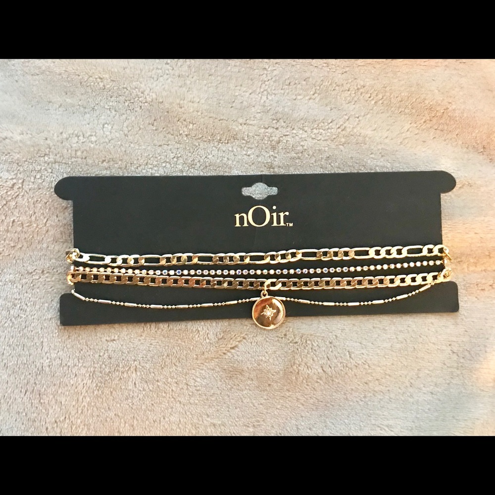 Noir Gold Necklace Set